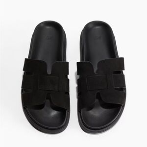H&M Black Slide Sandals